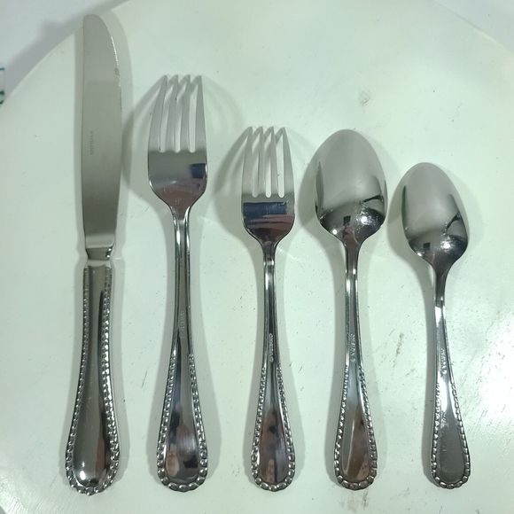 Oneida Pebblebrook Silverware Single Set Of Five Pices - Picture 4 of 8